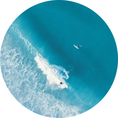 deux surfeur mer vue haut
