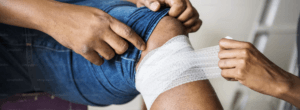 bandage genou blessure
